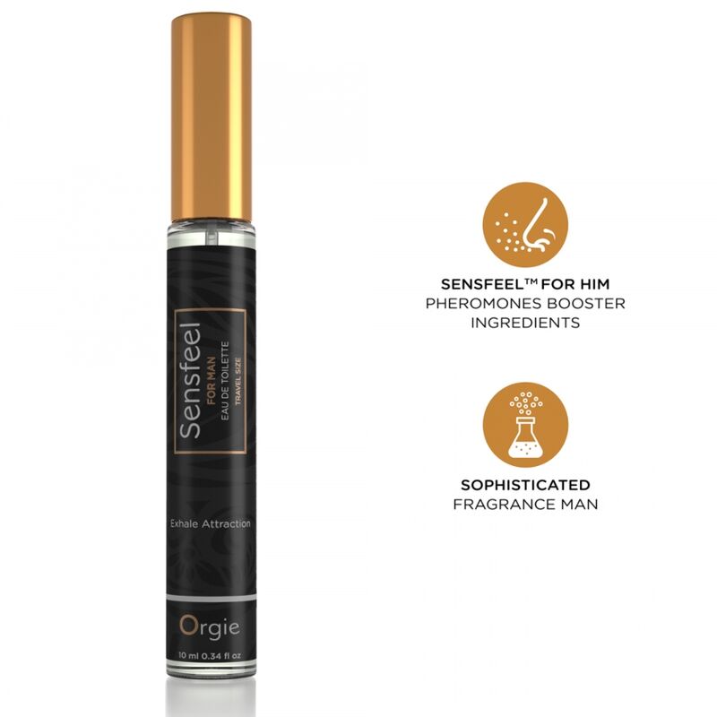 Perfume con feromonas ORGIE Sensfeel para hombre, 10 ml