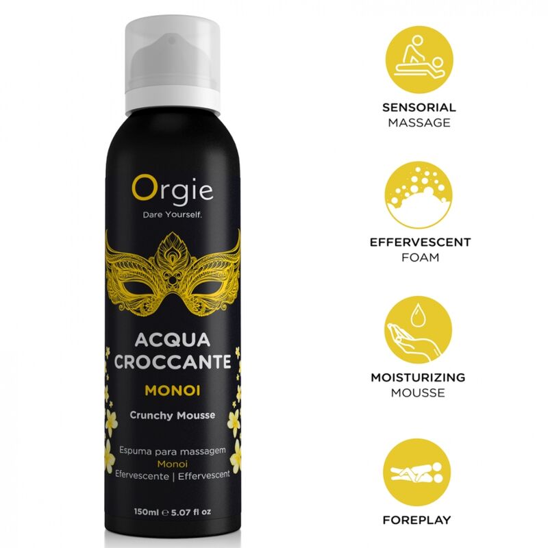 ORGIE Acqua Croccante Crunchy mousse de masaje, 150 ml