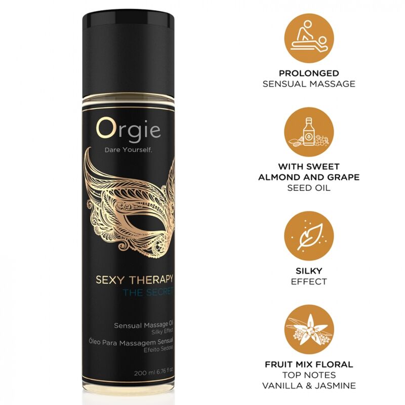 ORGIE Sexy Therapy The Secret aceite de masaje, 200 ml