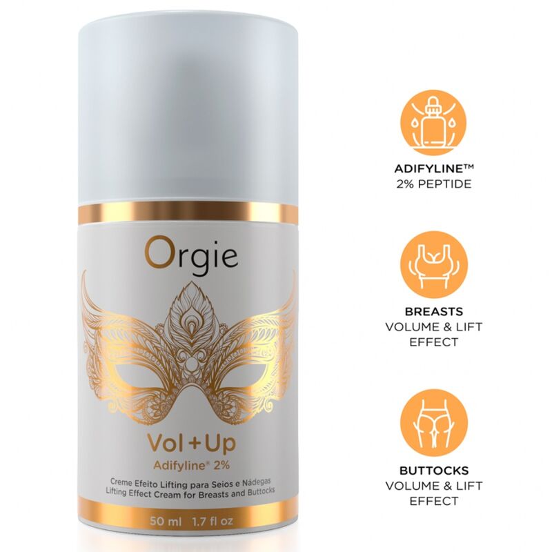 Crema ORGIE Vol+Up para la piel del pecho y los glúteos, 50 ml