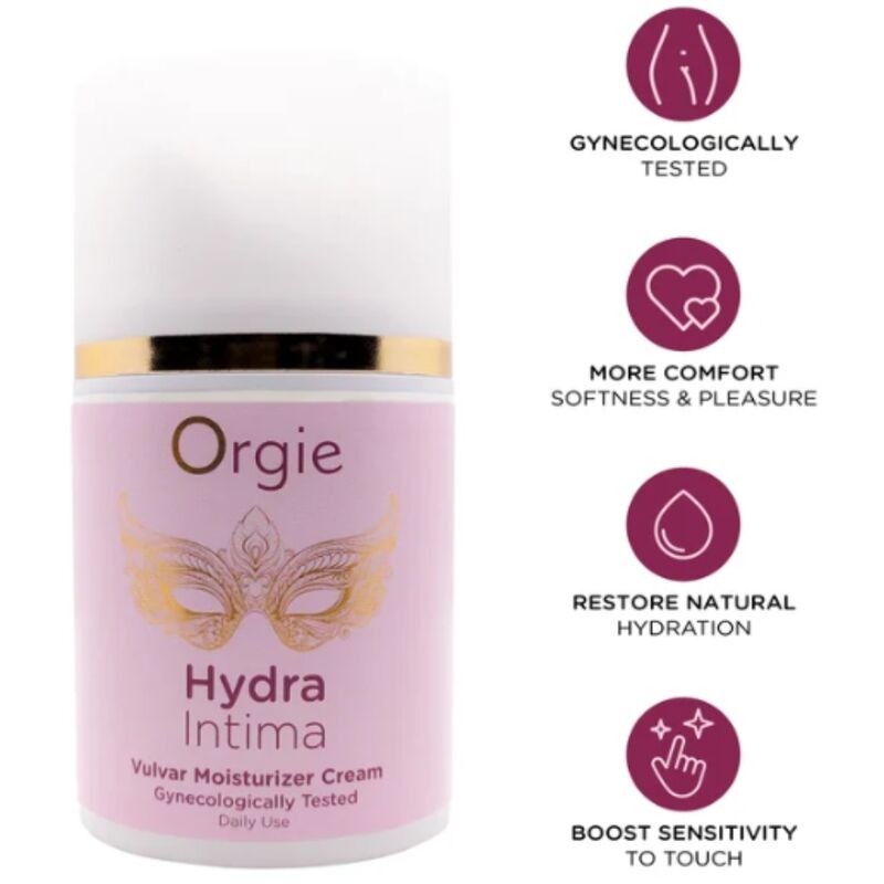Crema hidratante íntima ORGIE Hydra Intima para la vulva, 50 ml