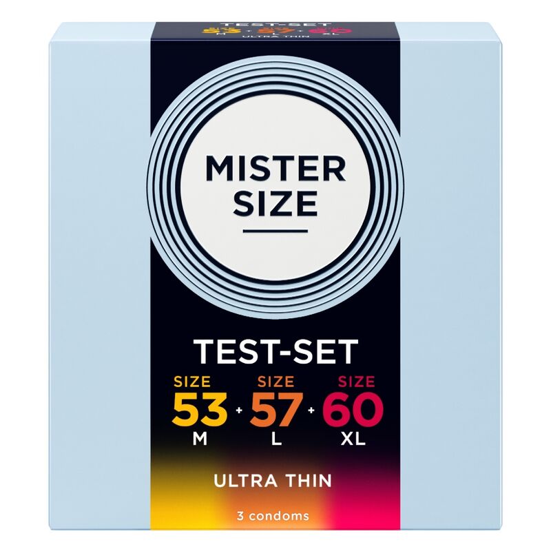 Preservativos MISTER SIZE pack de prueba de 53, 57 y 60 mm
