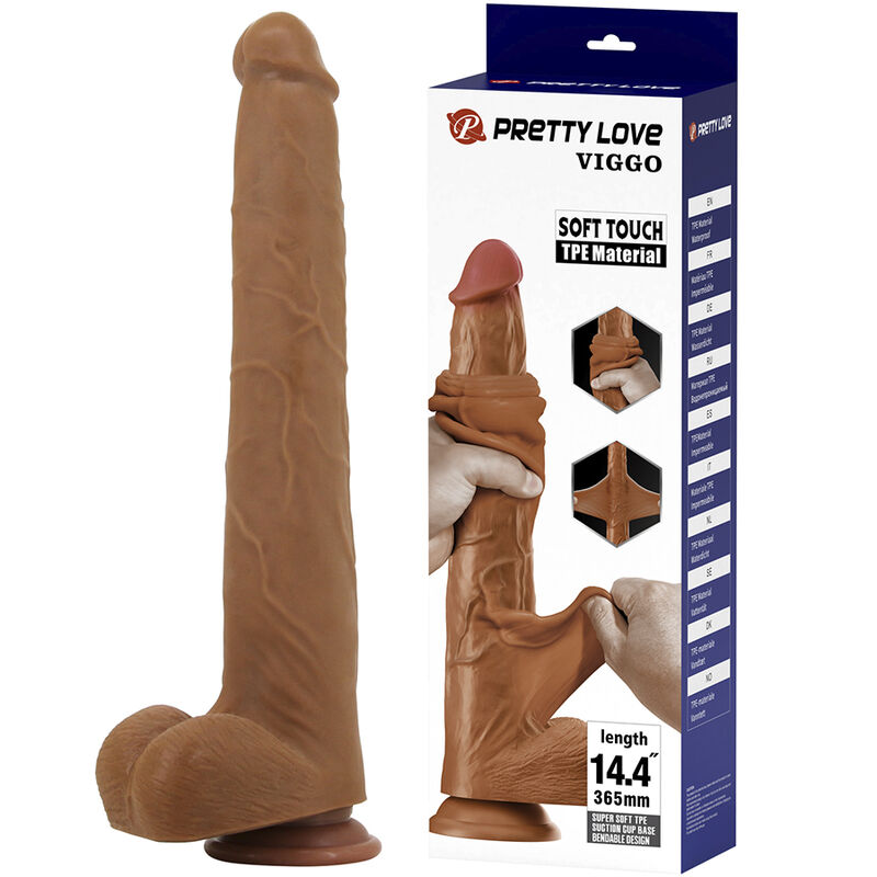 Pretty Love Viggo dildo realista marrón