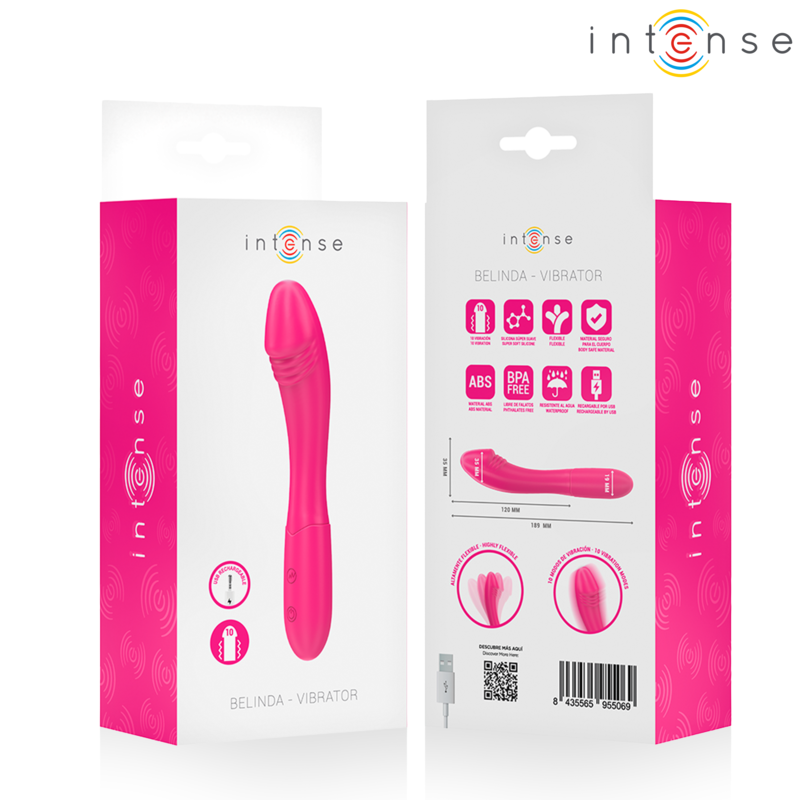 Vibrador INTENSE Belinda, 19 cm, rosa
