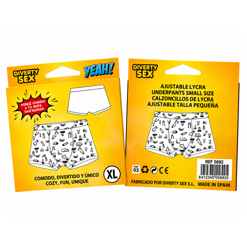 DIABLO PICANTE Bóxers sexis con estampado de pene, talla L
