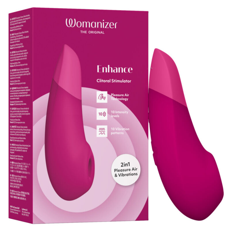 Vibrador de ondas de presión Womanizer Enhance con vibraciones, rosa