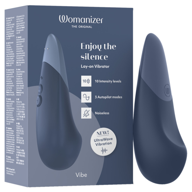 Vibrador Womanizer Vibe Lay On, azul oscuro