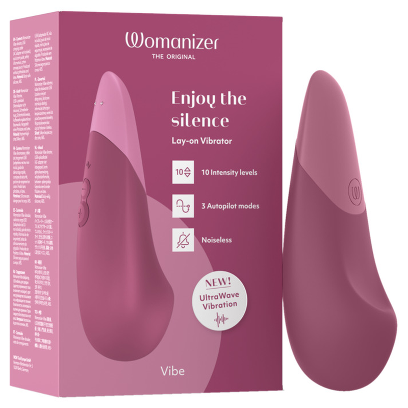 Vibrador de contacto Womanizer Vibe en rosa empolvado