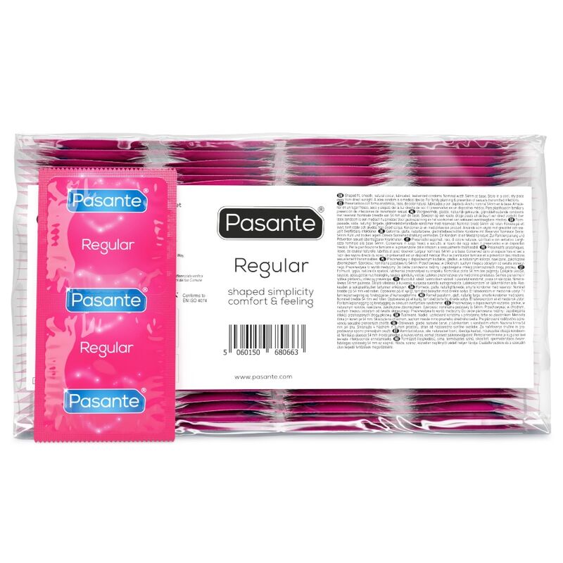 Preservativos Pasante Regular Standard, 144 unidades