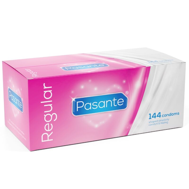 Preservativos Pasante Regular, formato ahorro de 144 unidades
