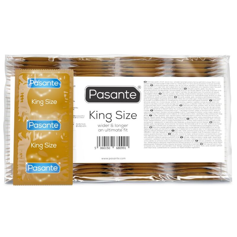 Preservativos grandes PASANTE King Size, 144 unidades