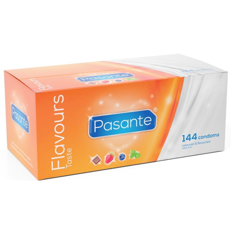 Preservativos de sabores Pasante, 144 unidades
