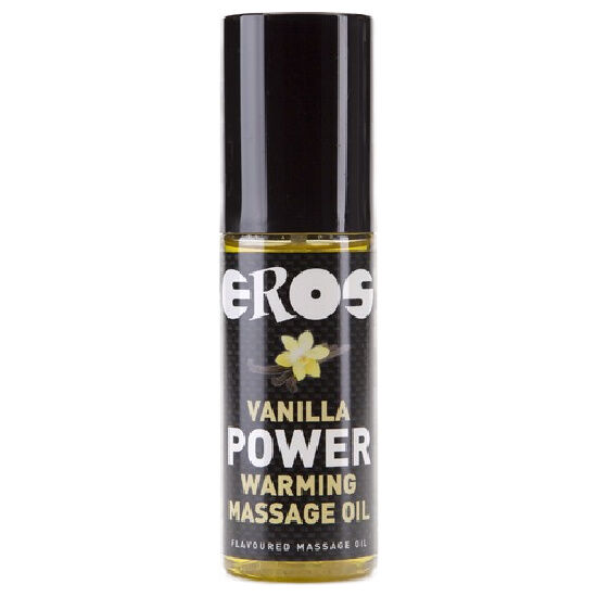 Aceite de masaje con efecto calor y sabor a vainilla EROS POWER LINE, 100 ml