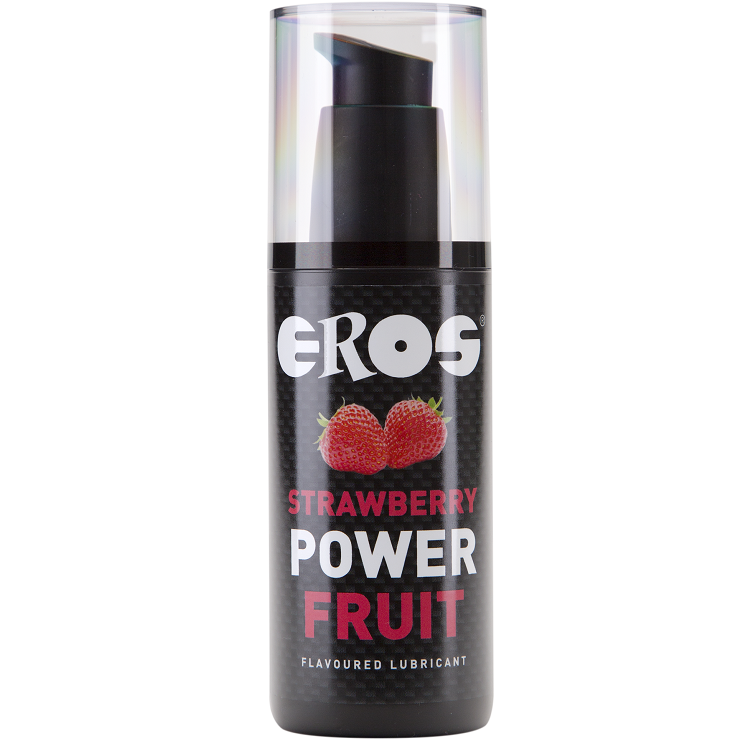 Lubricante EROS POWER LINE con sabor a fresa, 125 ml