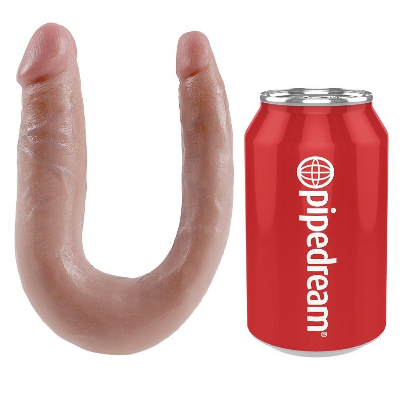 KING COCK U Shaped Small Double Trouble consolador doble, 12,7 cm