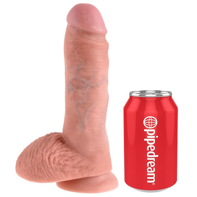 Dildo KING COCK con testículos, 20,3 cm
