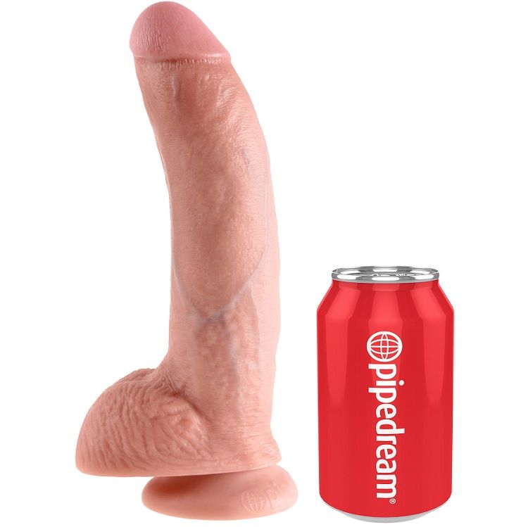 Dildo KING COCK con testículos, 22,9 cm