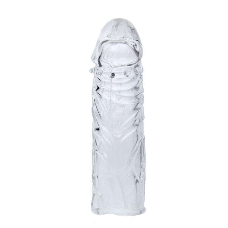 Funda para el pene transparente de silicona BAILE FOR HIM, 13 cm