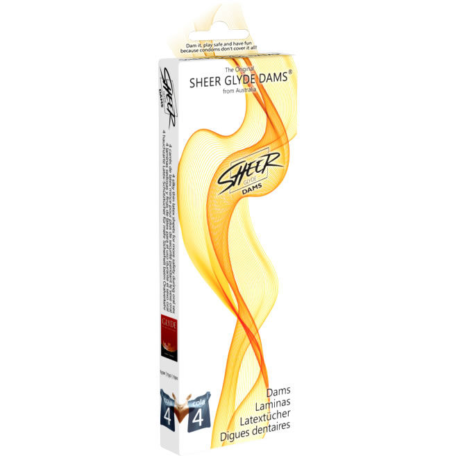 Láminas de látex SHEER GLYDE con aroma a cola, 4 unidades