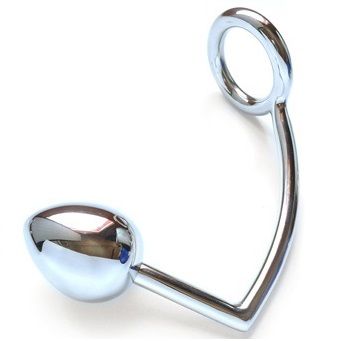 Anillo para el pene METAL HARD con bola anal, 5 cm