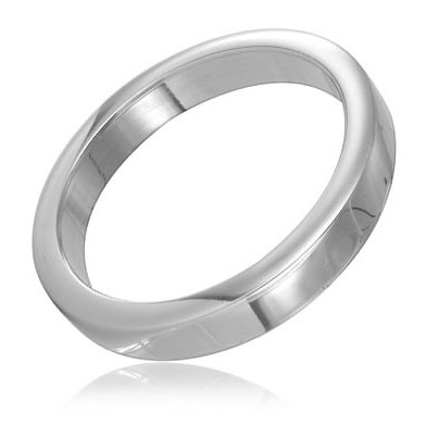 Anillo para el pene METAL HARD sin vibración de acero quirúrgico, 4 cm