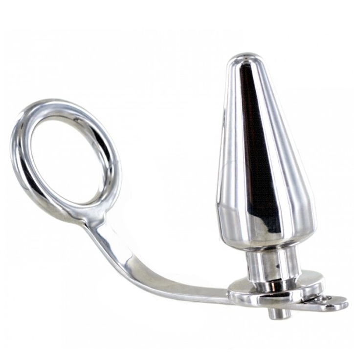 METAL HARD Plug anal con anilla de acero quirúrgico