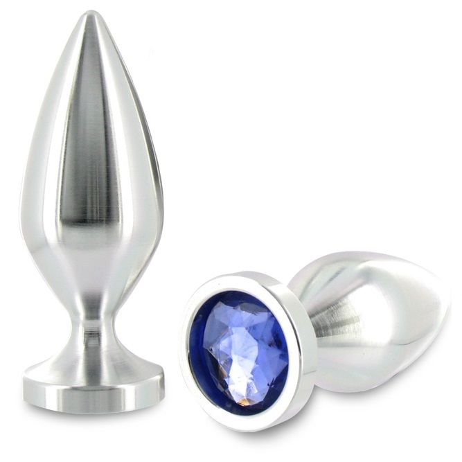 Plug anal METAL HARD de aluminio con detalle de cristal