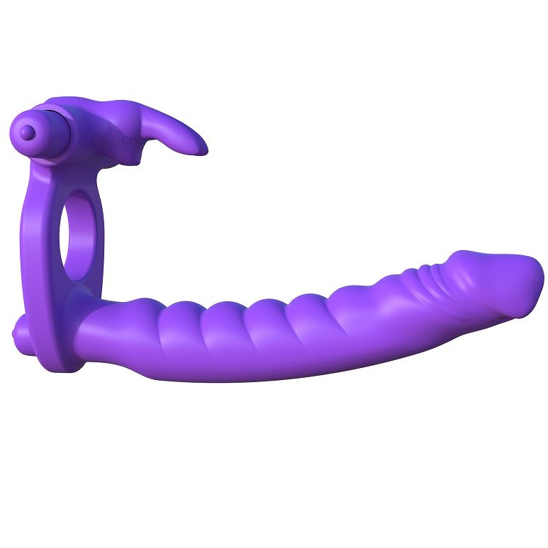 FANTASY C-RINGZ anillo vibrador para el pene con estimulador tipo rabbit y dildo