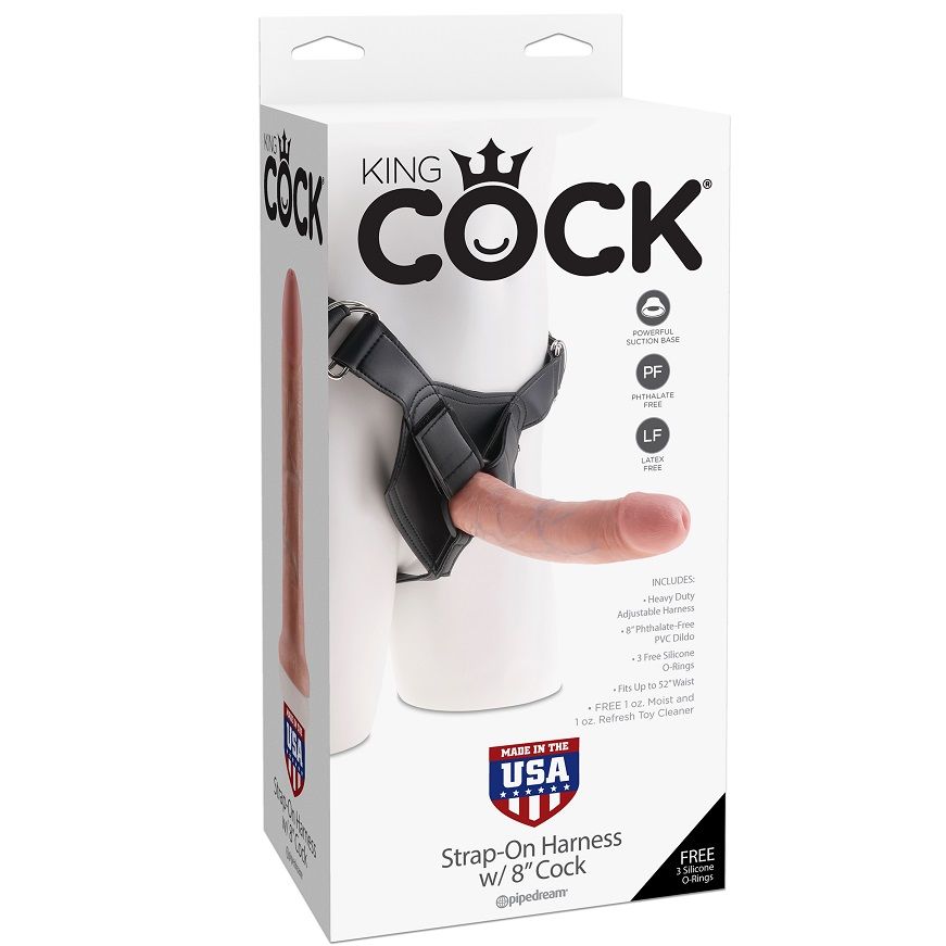 Set de arnés KING COCK con pene realista de 20,3 cm