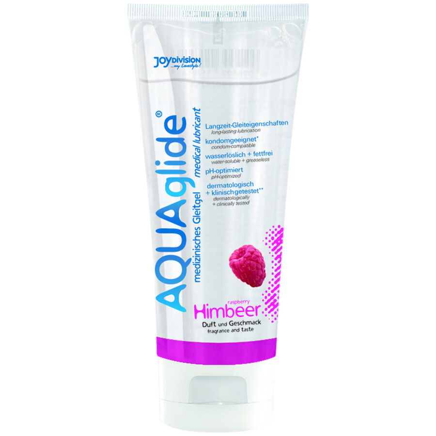 JOYDIVISION AQUAglide lubricante con sabor a frambuesa, 100 ml