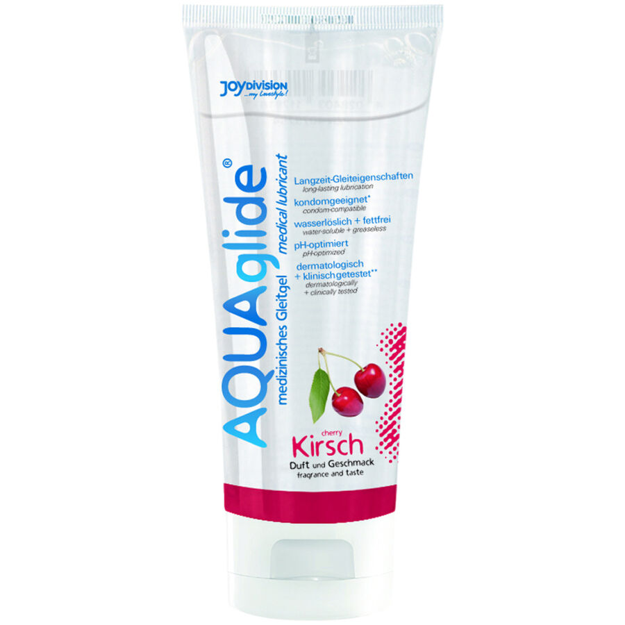 JOYDIVISION AQUAglide Cherry lubricante con sabor, 100 ml