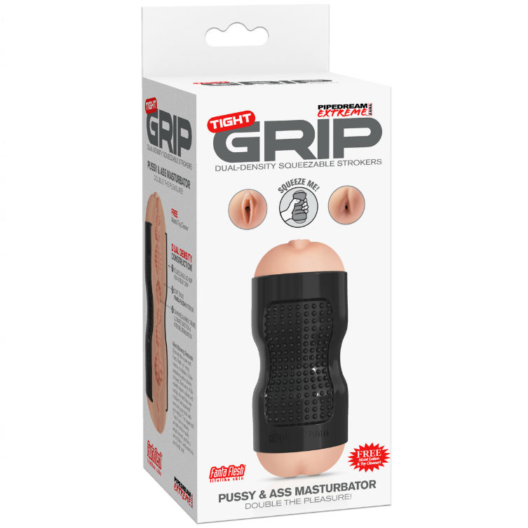 Masturbador doble EXTREME TOYZ Pipedram para uso vaginal y anal