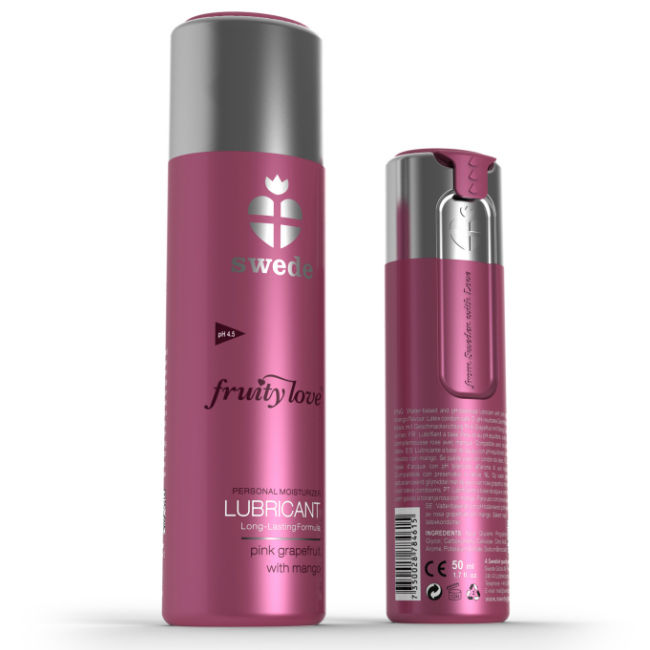 Lubricante con sabor Swede Fruity Love, pomelo rosa y mango, 50 ml