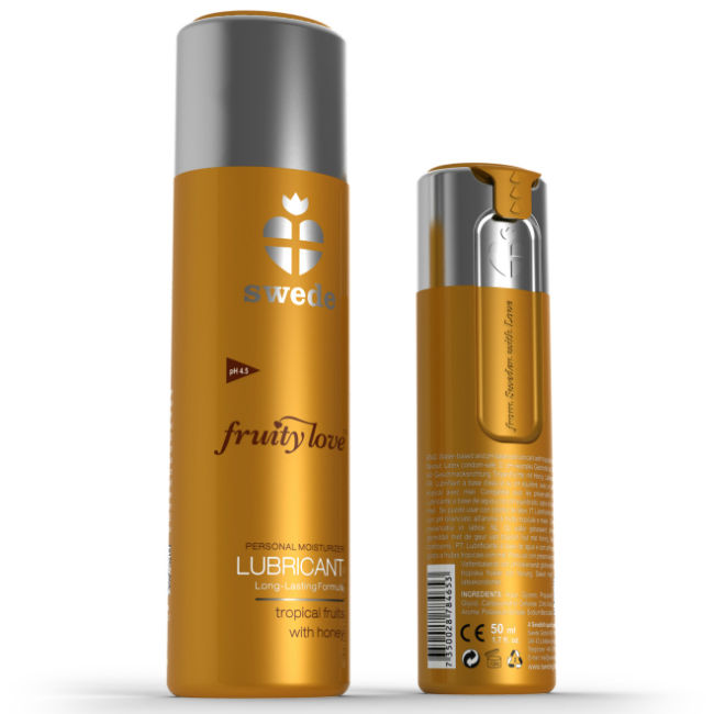 Lubricante Swede Fruity Love con sabor a frutas tropicales y miel, 100 ml