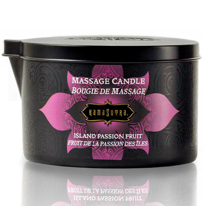 Vela de masaje Kamasutra Passion Island con aroma a frutos del bosque