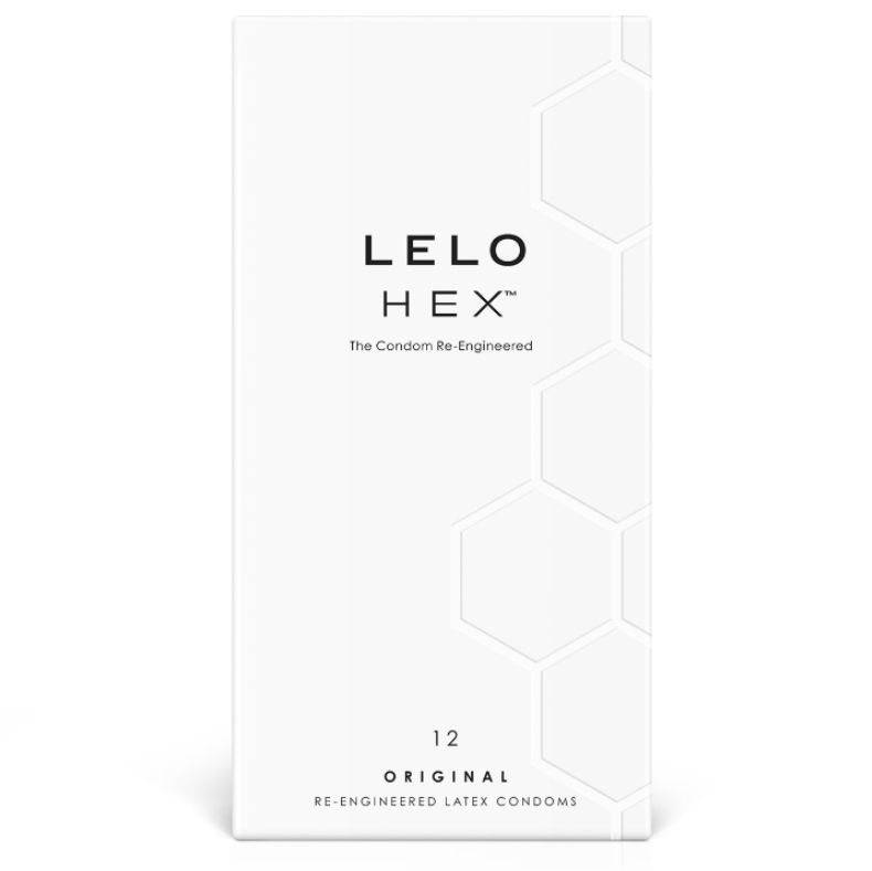 Preservativos LELO HEX con estructura hexagonal, 12 unidades