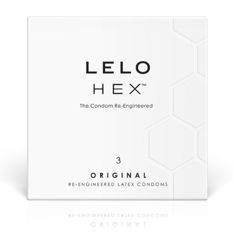 Preservativos de látex LELO HEX, 3 unidades