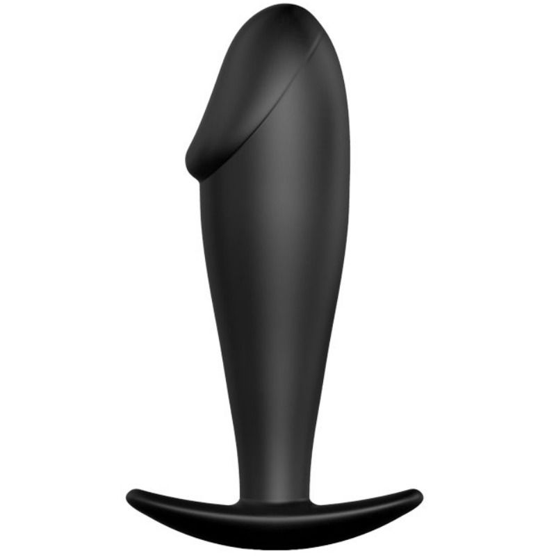 Plug anal Pretty Love con forma de pene de silicona, negro