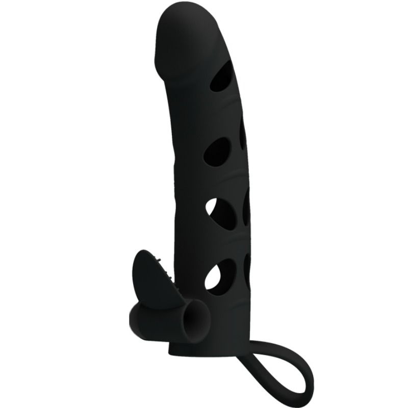 Funda para pene Pretty Love con vibración, 15,2 cm