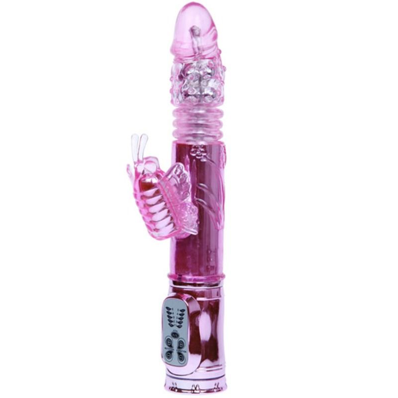 Vibrador BAILE ROTATIONS con rotación y estimulador de mariposa