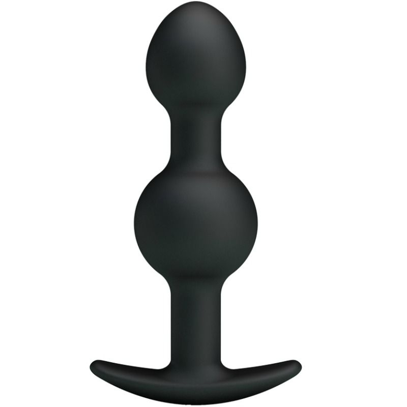 Bolas anales de silicona Pretty Love con asa, 10,3 cm
