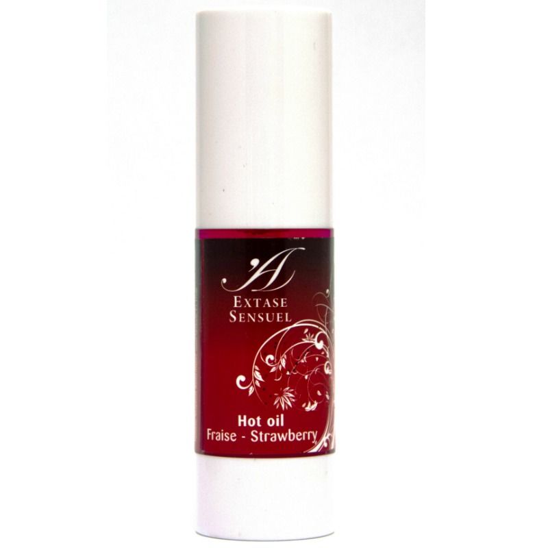 Aceite de masaje cálido Extase Sensual con sabor a fresa, 30 ml