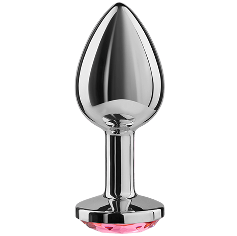 Plug anal SECRETPLAY de aluminio y vidrio, fucsia, 8 cm