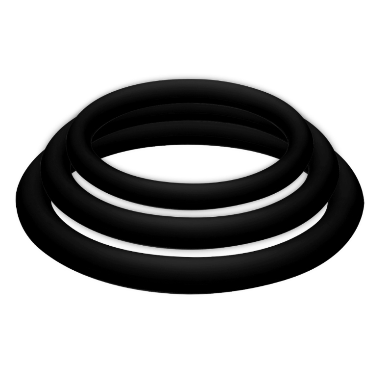 JOYDIVISION POTENZDUO Plus: set de anillos para el pene sin vibración, 3 tamaños