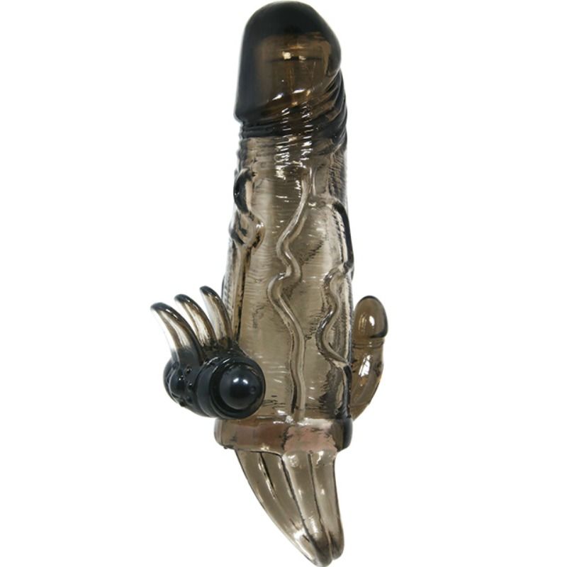 Funda para pene BAILE Brave Man con doble bala vibradora, 16,5 cm