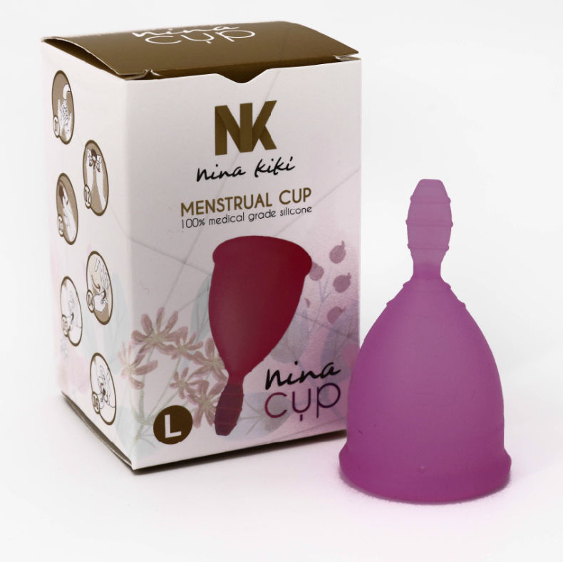 Copa menstrual de silicona médica, talla L, hasta 12 horas de comodidad NINA KIKÍ