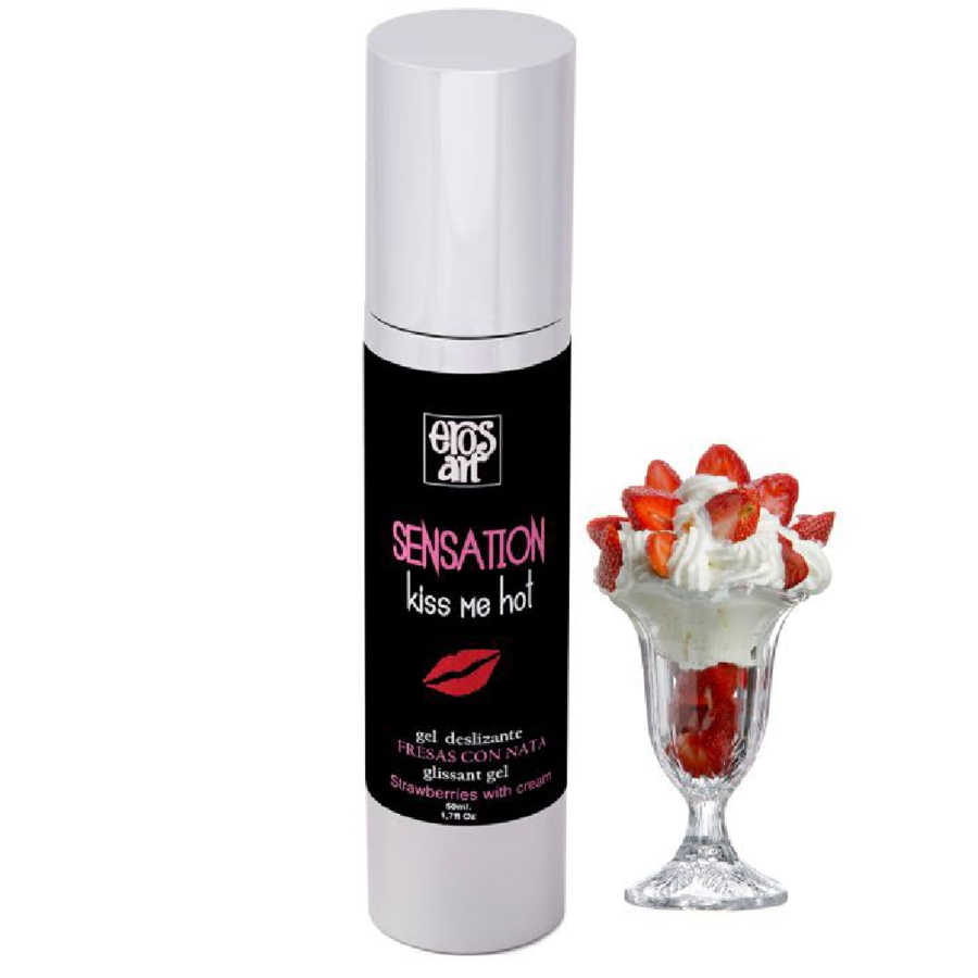 EROS-ART Sensattion Lubricante con sabor a fresa y nata, 50 ml