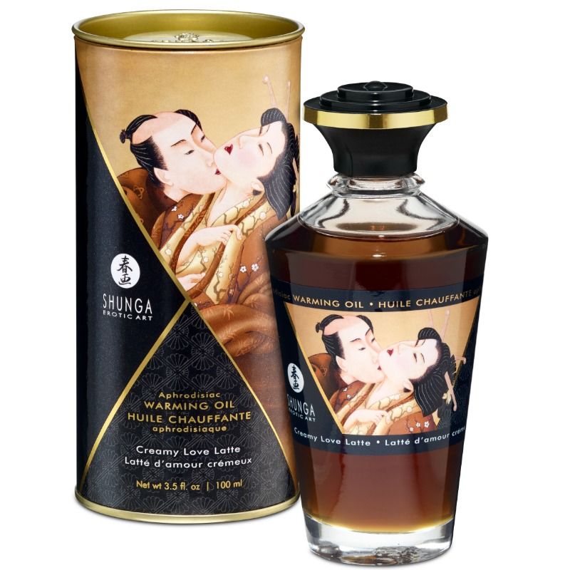 Aceite de masaje Shunga con sabor cremoso a Love Latte, 100 ml