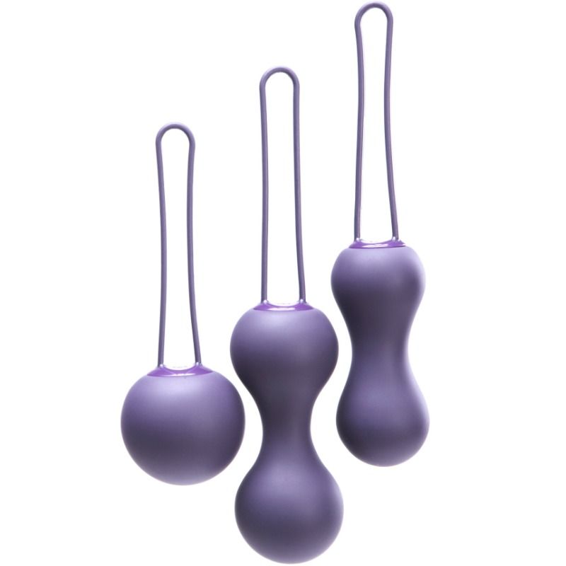 Set de bolas chinas con 3 pesos para entrenar eficazmente el suelo pélvico, lila JE JOUE