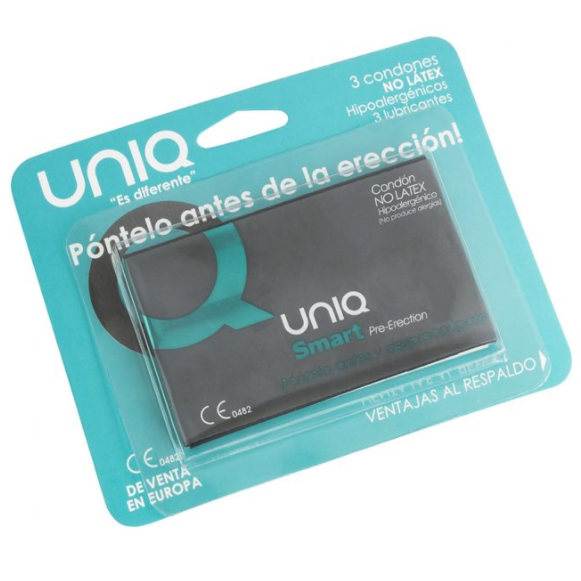Preservativos sin látex UNIQ Smart, 3 unidades